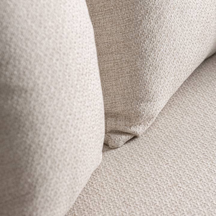 Sofá em polipropileno bege com alumínio, de 200x112x82cm por atacado de Kodu Home Design