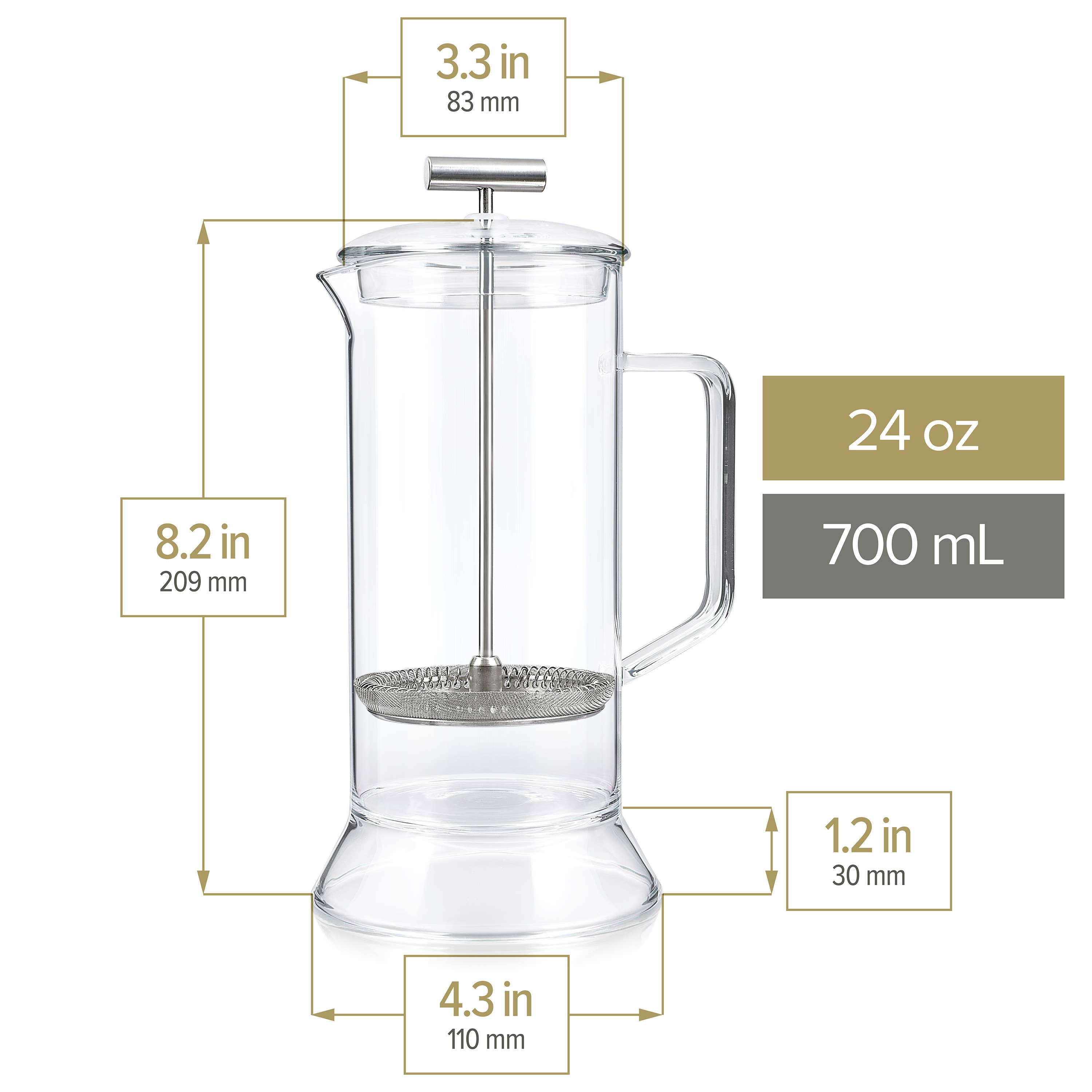 Teabloom - Wholesale French Press - Toulouse Plastic-Free Tea Press4