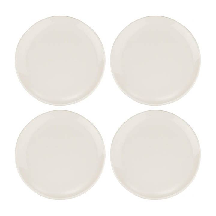 Assiette ronde en porcelaine blanche chaude Gourmet dia.12" (ensemble de 4) pour la vente par TURGLA HOME