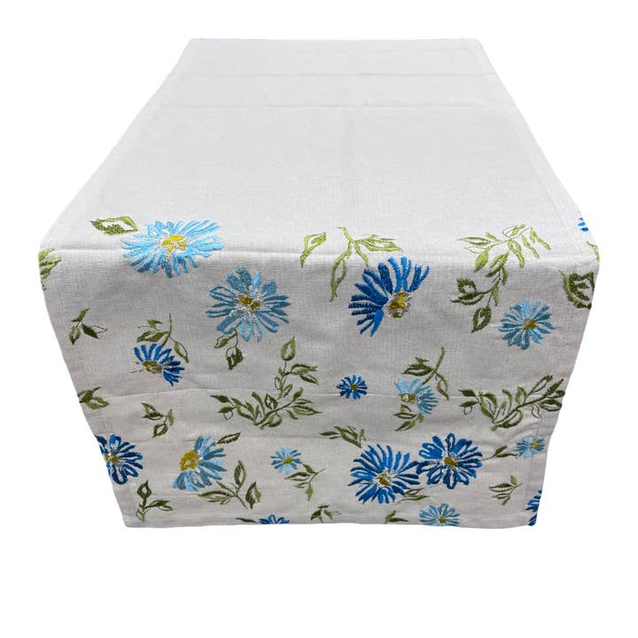 Anthousa Embroidered Table Runner for wholesale by So Blue Greek Ceramics and Gifts