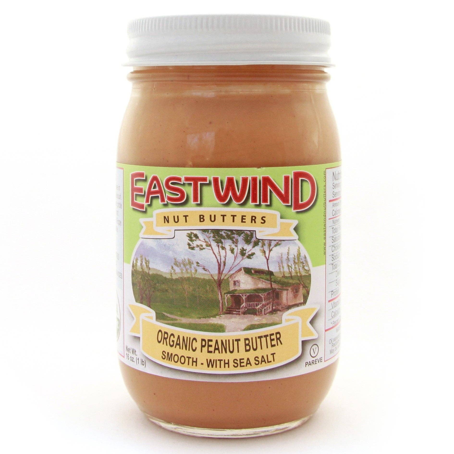 East Wind Nut Butters - Wholesale Nut Butter - 16oz Organic Valencia Peanut Butter5