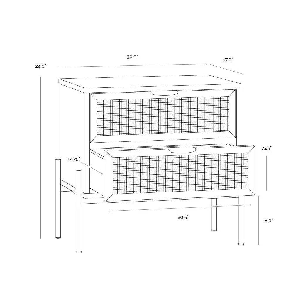 LOOMLAN - Wholesale Bedroom Furniture - Avida Wooden Iron Nightstand20