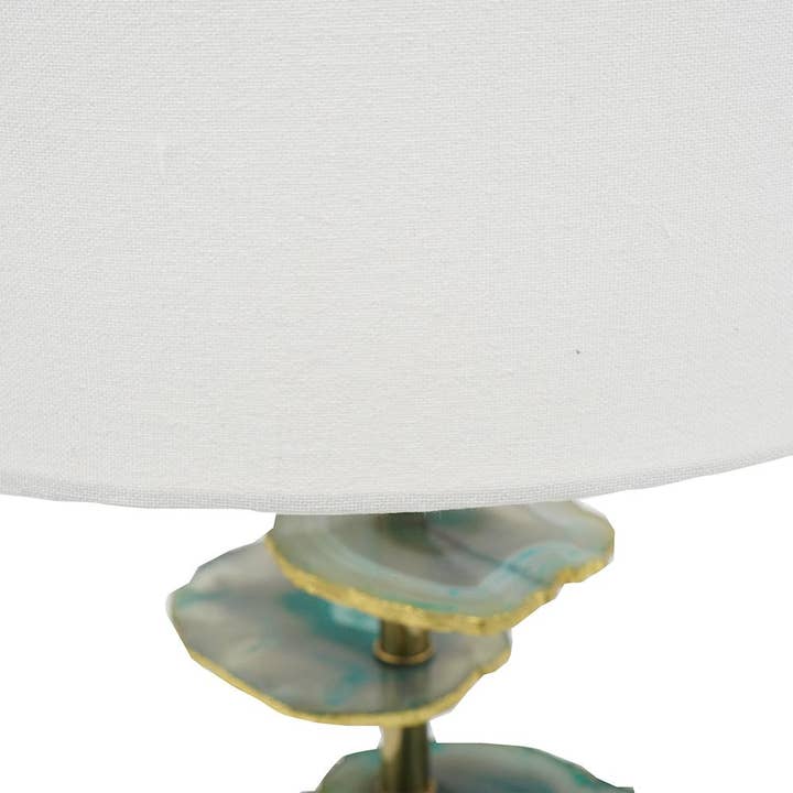 A&B Home Group Inc. - Wholesale Accent/desk lamp - D15x29.5" Verdant Agate-Slice Table Lamp w/ Marble Base5