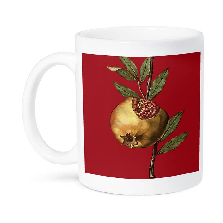 3dRose – wholesale Coffee mug – 3dRose, Mediterranean Pomegranate Fruit And Seeds Vector Art, Mug8