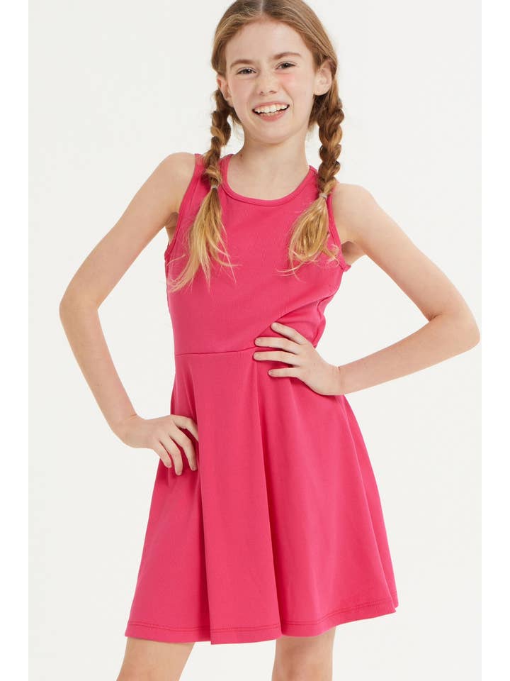 Good Girl - Vendita all'ingrosso Vestito - Bambini - Abito aderente e svasato senza maniche con scollo sul retro