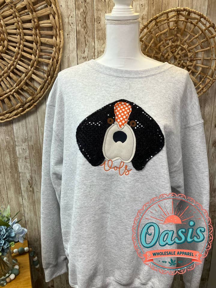 VOLS Smoke Real Sequins Shirt for wholesale by Oasis Wholesale Apparel