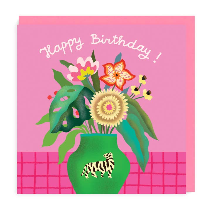 Födelsedag Tiger vas Bukett 6 pack för wholesale av Martyna Zoltaszek Studio Ltd