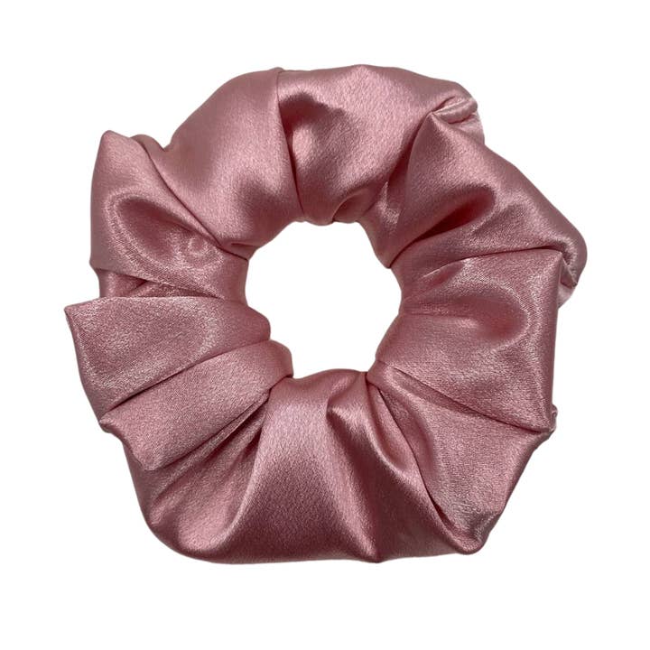 THE BALLET PINK SATIN CLASSIC HAIR SCRUNCHIE for wholesale by Nina Marie Scrunchies+