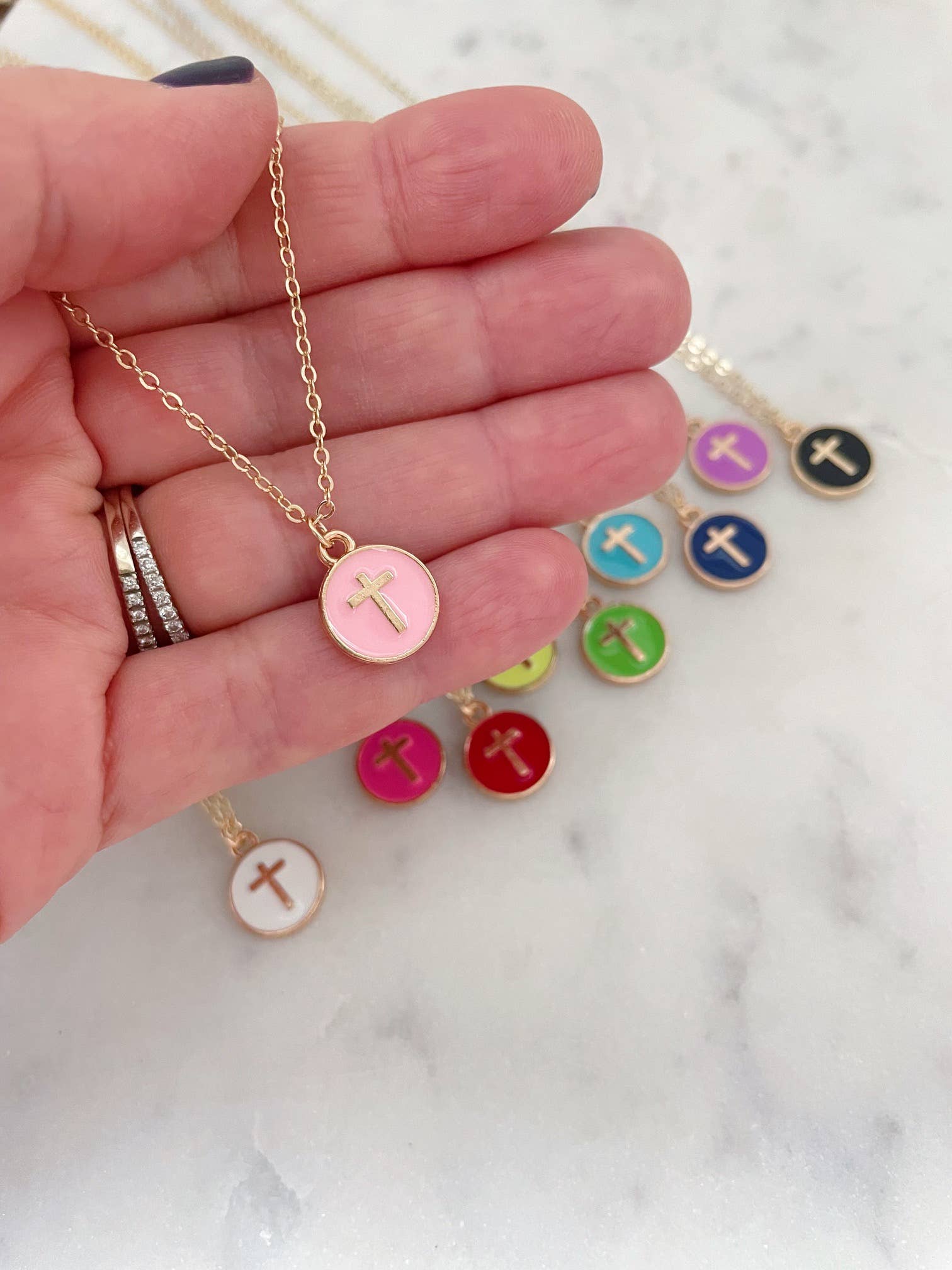 Laalee Jewelry – Großhandel Halskette – Kinder – Kinderkette mit Kreuzanhänger, religiöser Schmuck als Geschenk1