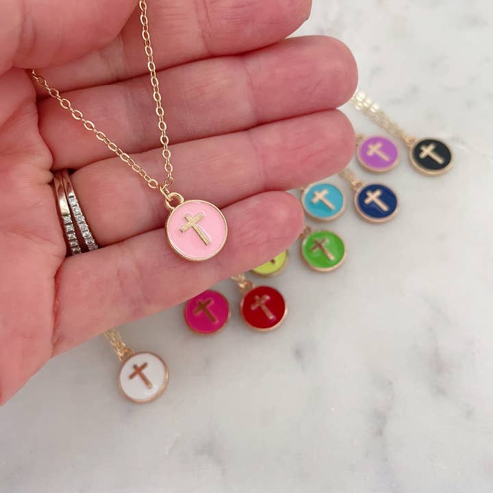 Laalee Jewelry – Großhandel Halskette – Kinder – Kinderkette mit Kreuzanhänger, religiöser Schmuck als Geschenk1