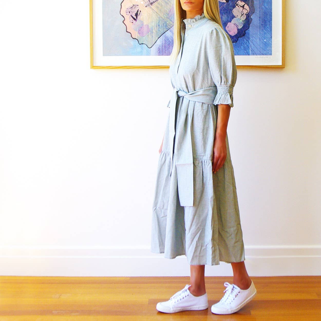 Who's Charlie - Vendita all'ingrosso Vestito - Donna - Vestito Lottie a righe sottili tinto filo3