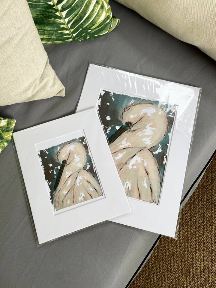 Imprimé mat Teal Aigrette pour la vente par Half-Pint Designs