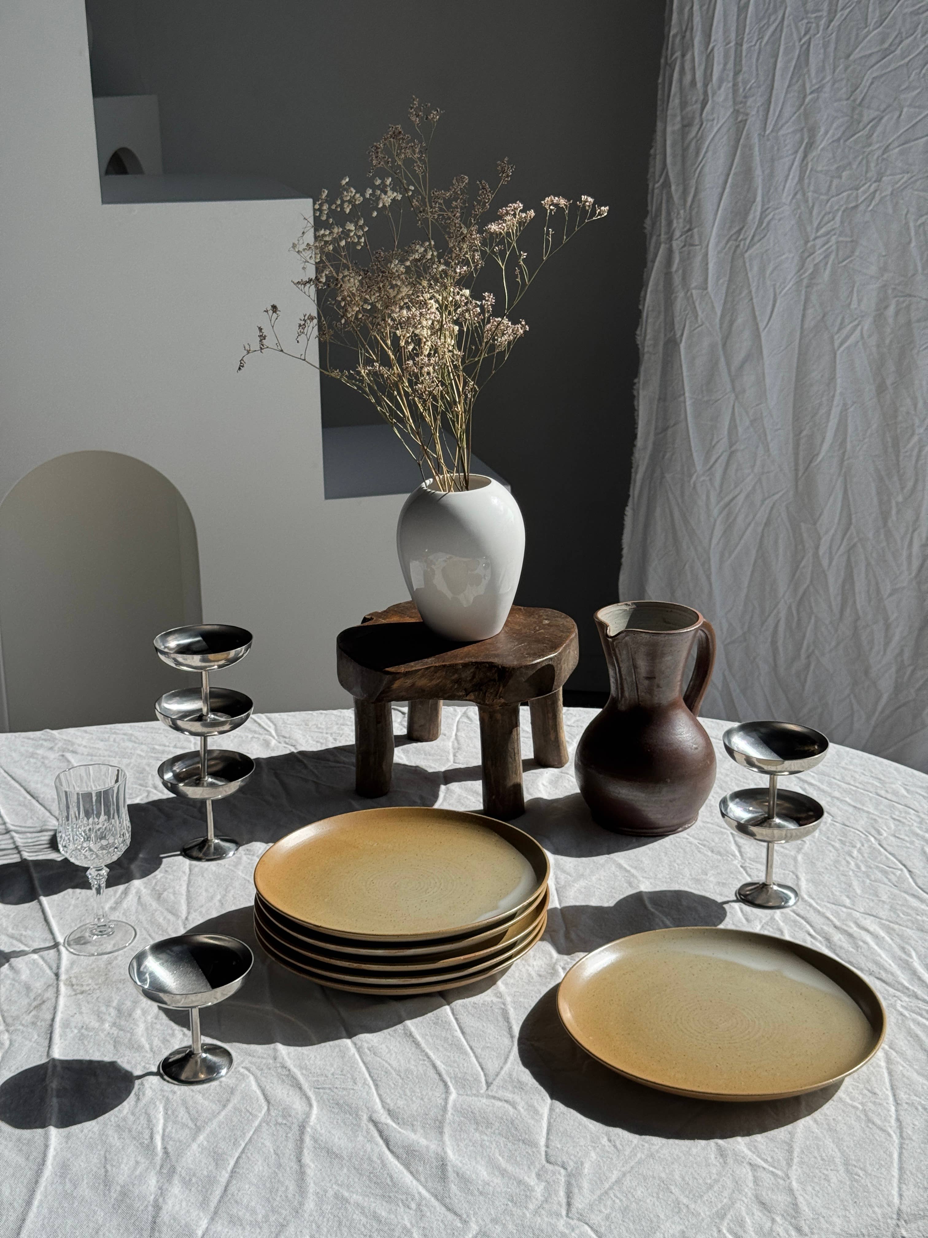 Office Objets - Wholesale Dinner Plate - Set of 6 stoneware plates Village France D2429