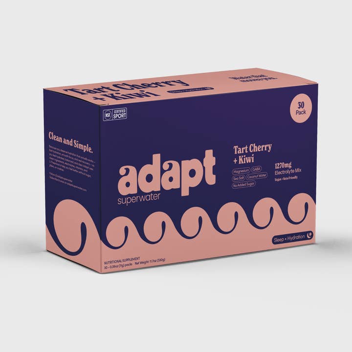 ADAPT SLEEP 30pk | TART CHERRY & KIWI Sleep & Hydration Electrolyte Mix for wholesale by Adapt SuperWater