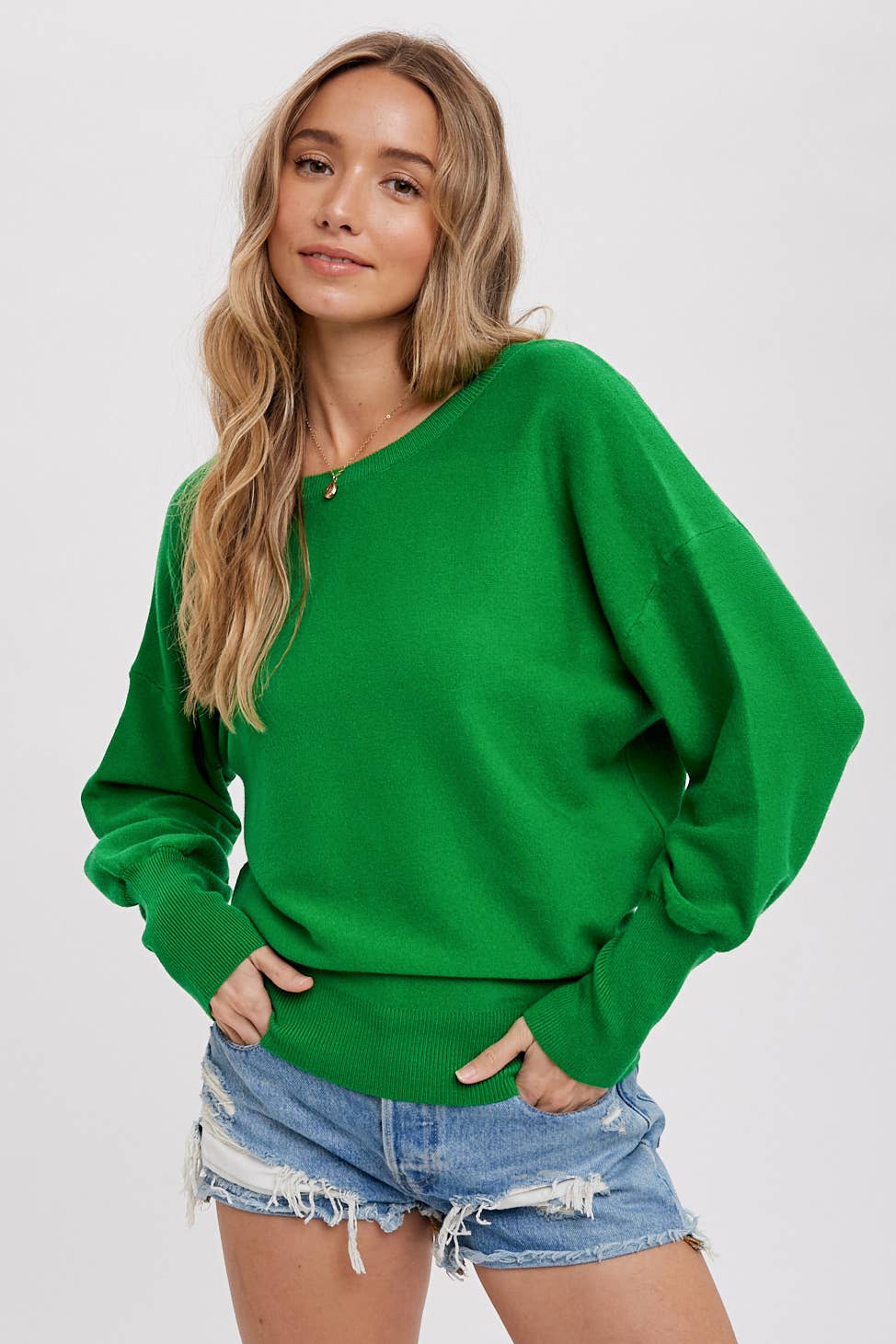 Bluivy - Wholesale Sweatshirt - Women's - BACKLESS BALLOON SLEEVES PULLOVER30