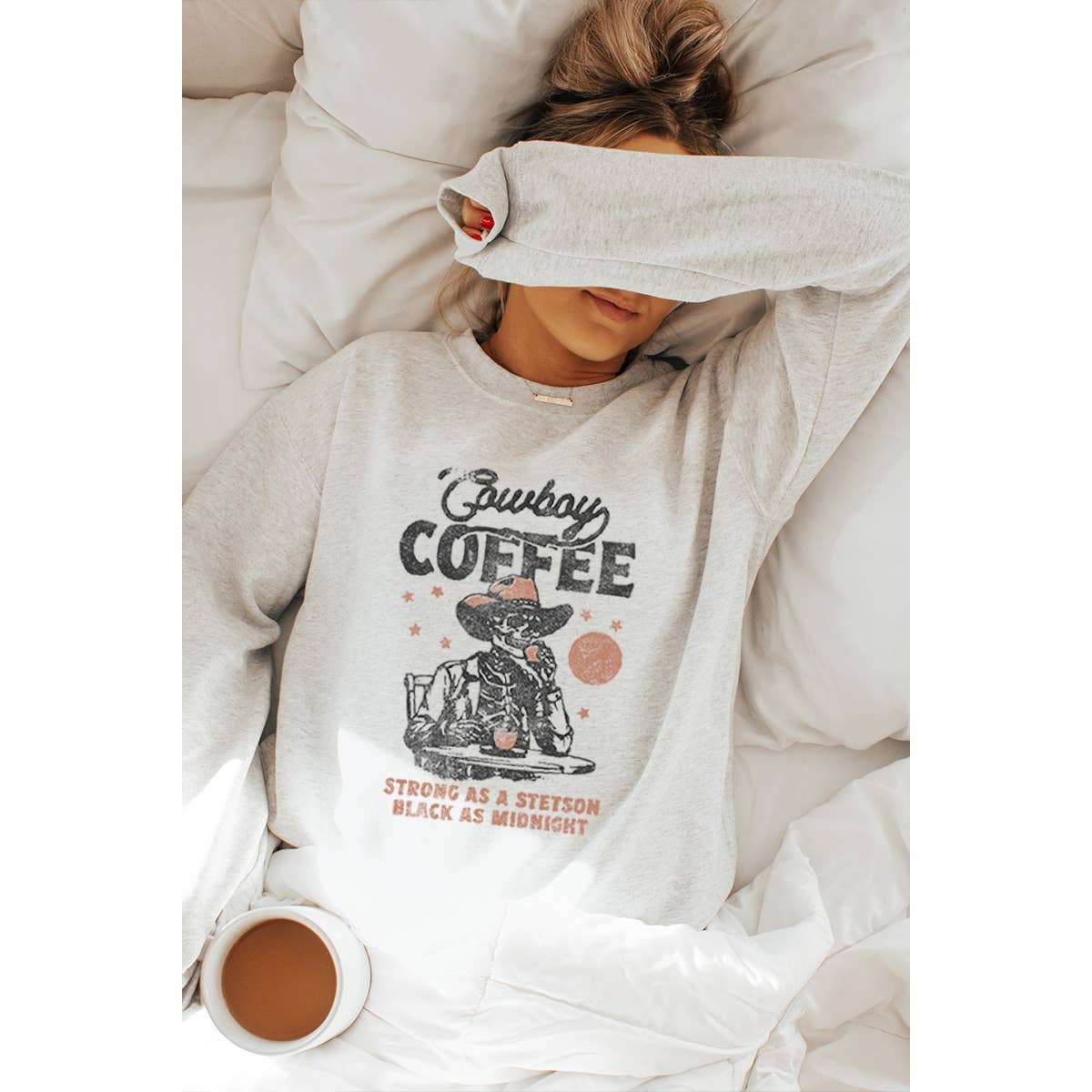 Illustrated Society - Vente Sweat-shirt à imprimés – femme - SWEAT-SHIRTS GRAPHIQUES VINTAGE CAFÉ0