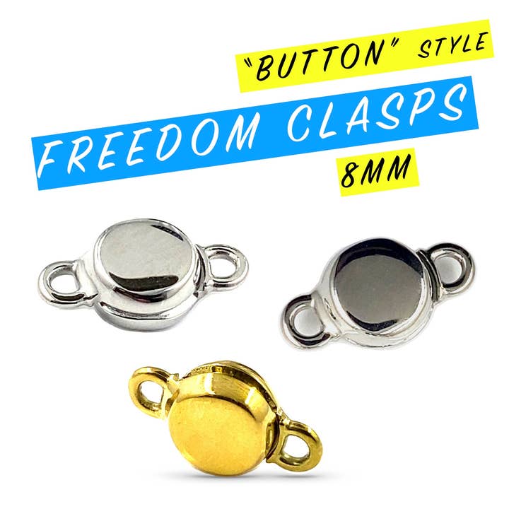 Fermoirs de style bouton Freedom (8MM) pour la vente par Freedom Clasp