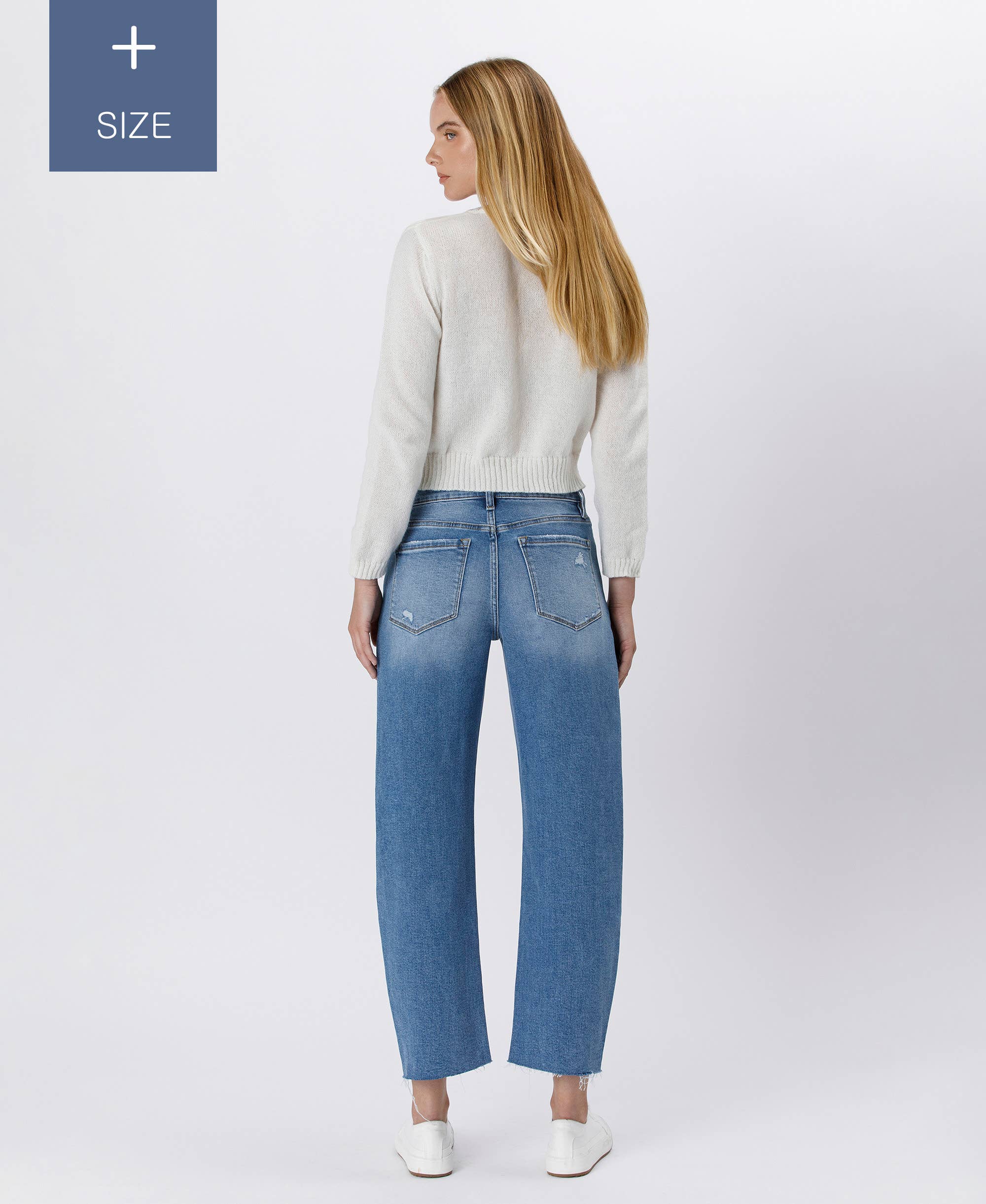 HER POSSESSION PLUS SIZE HIGH RISE MILD BARREL JEANS LV1520-P for wholesale on Faire7