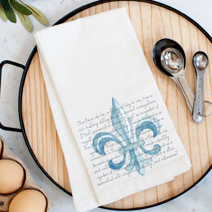 Fleur De Lis Definition Kitchen Towel for wholesale by Pelican Provision Co.