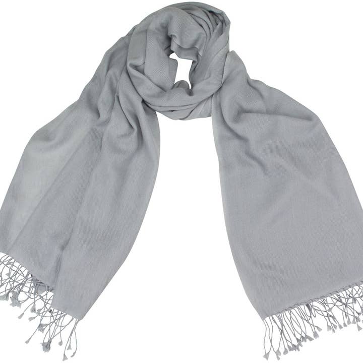 Handgeweven kasjmier sjaal diamantgrijs voor wholesale door Shirin Sehan