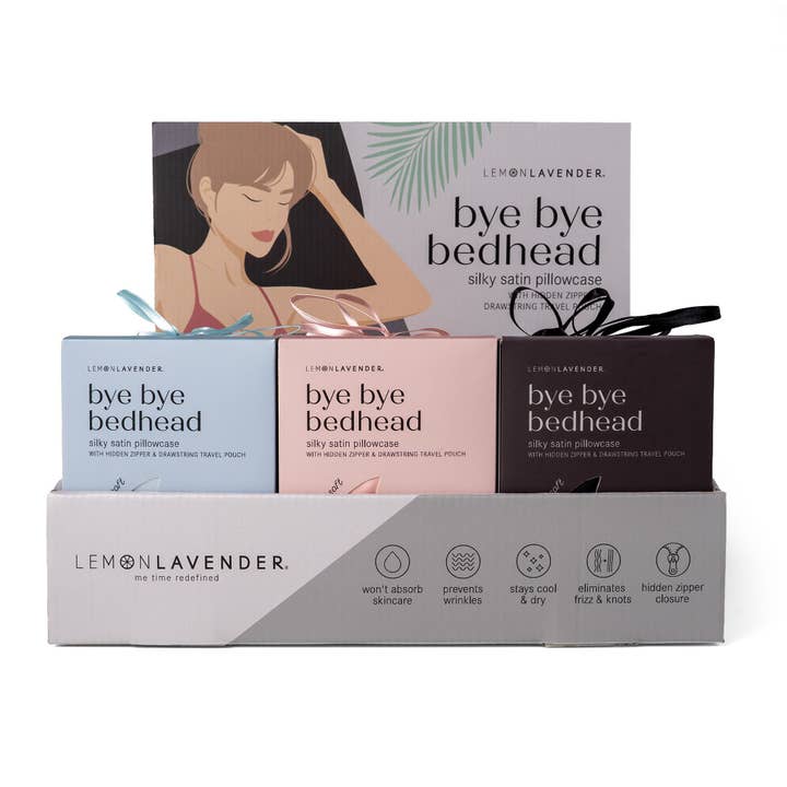 Lemon Lavender Silky Satin Pillowcase Solid Asst for wholesale by DM Merchandising