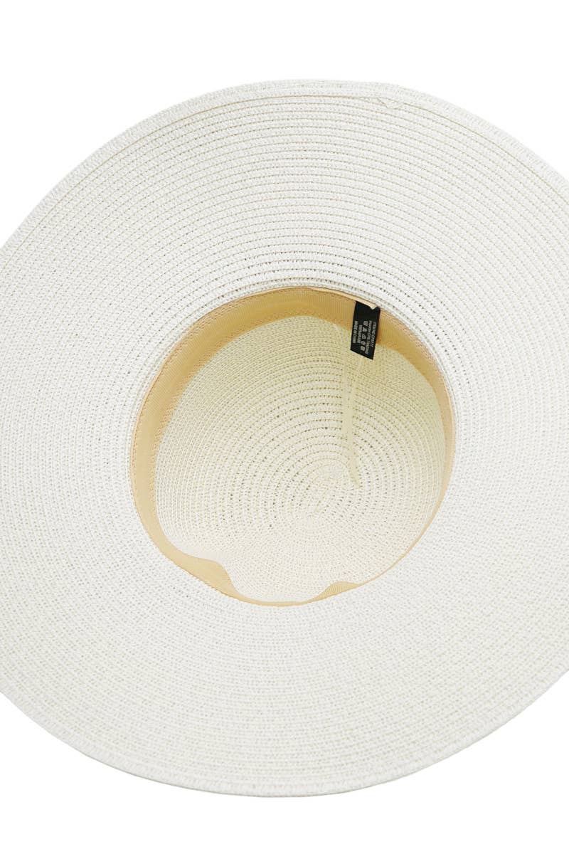 Cap Zone - Wholesale Straw Hat - Women's - Polka Dot Ribbon Tight Weave Straw Floppy Sun Hat5