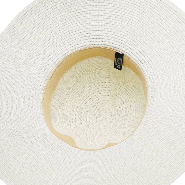 Cap Zone - Wholesale Straw Hat - Women's - Polka Dot Ribbon Tight Weave Straw Floppy Sun Hat5