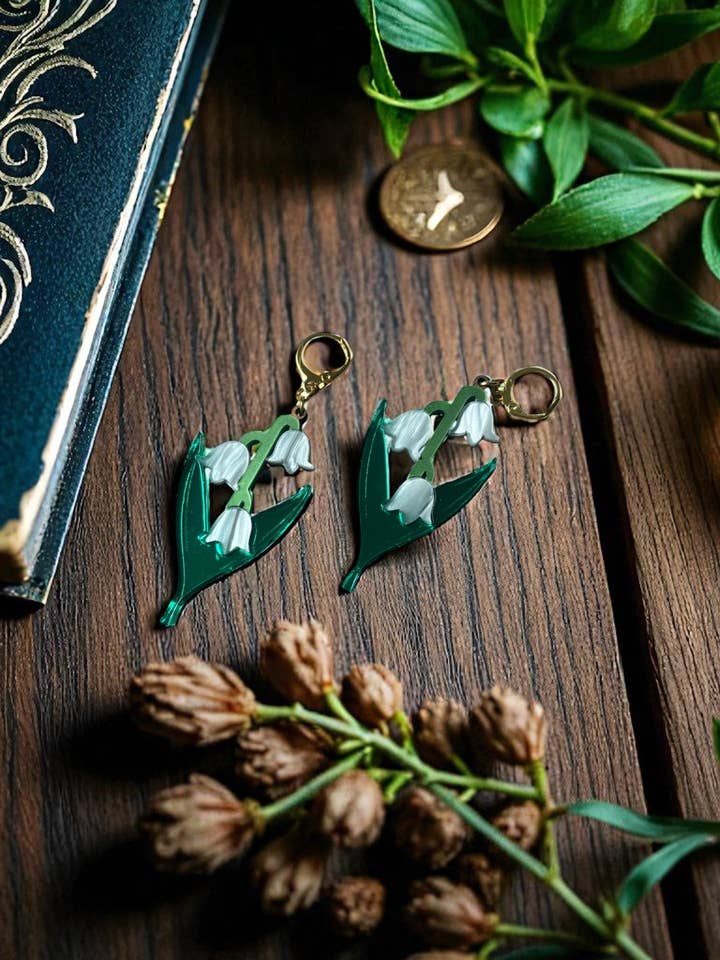 Lily of the Valley Earrings – Poison Garden Collection for wholesale by Squishy Jewellery