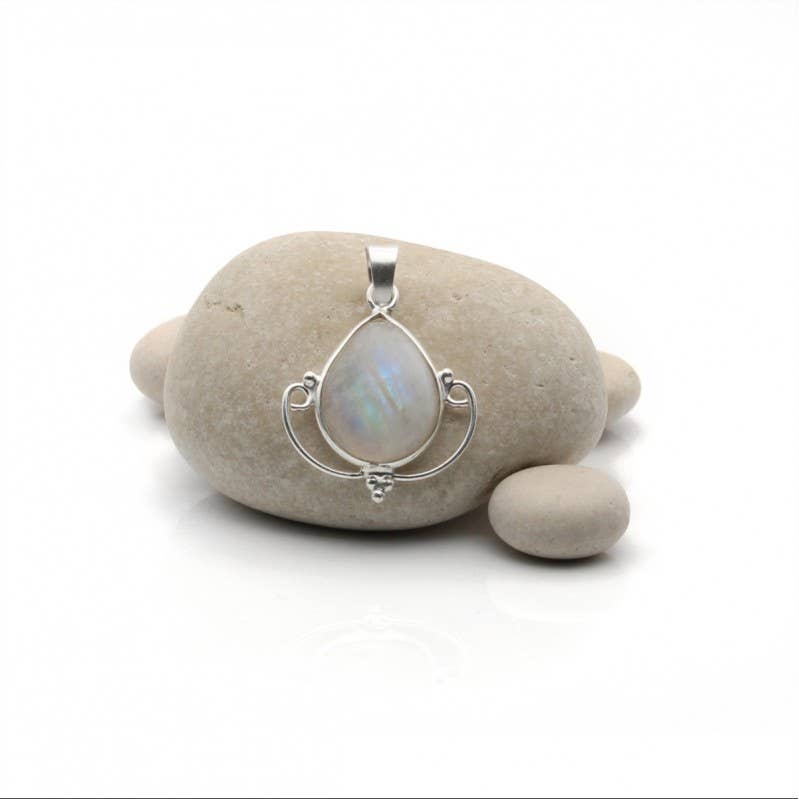 UniArt – Großhandel Individueller Charm/Anhänger – Boheme-Anhänger aus Silber und Naturstein0