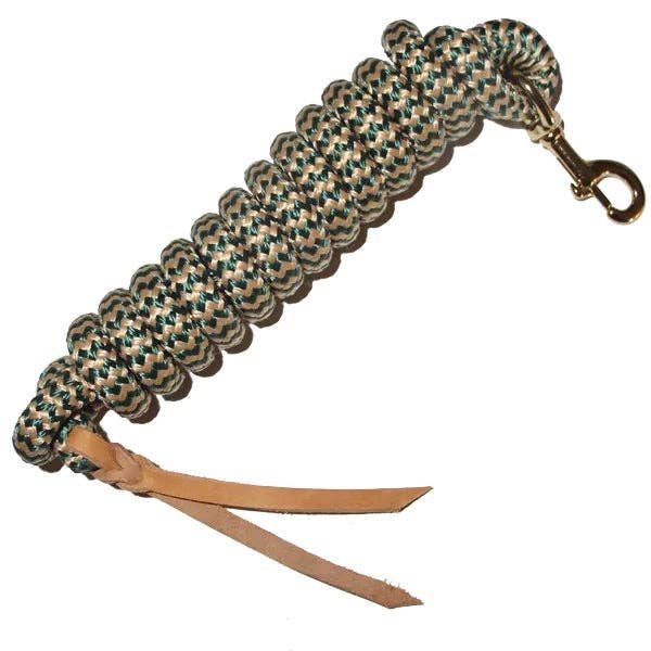 Smart Horse Gear - Vente Équipement d’équitation - Laisse de cowboy 5/8 po x 9 pi avec mousqueton BP, fermoir en cuir/couleurs bicolores5