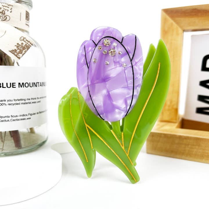 mildstyles - Venta al por mayor Horquilla para el pelo - Mujer - Pinza de pelo de verano con forma de tulipán y flor1