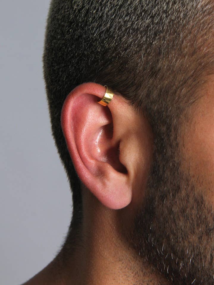 Tracker Ear Cuffs, Gold Vermeil for wholesale by Sentient Jewelry