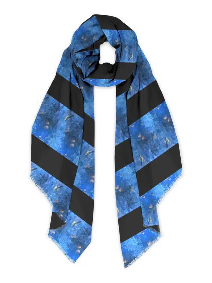 Écharpe en cachemire « Ode to a Songbird » pour homme pour la vente par Lady Barbara Pinson Artist