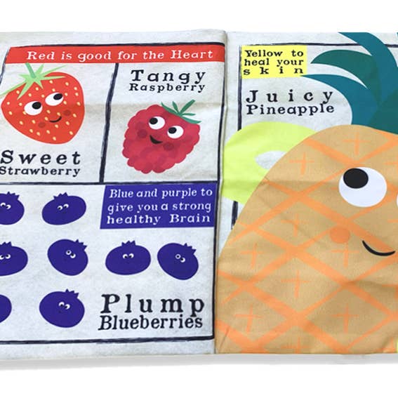 Jo & Nic's Crinkly Cloth Books - Wholesale Book - Kids - Nursery Times Crinkly Newspaper - Rainbow Smoothie