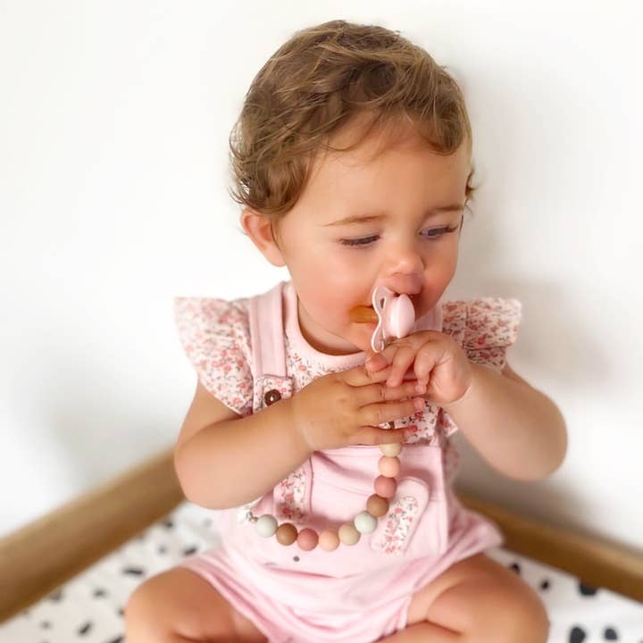 Gummy Chic - Vente Pince à tétine – bébé - Attache-sucette Sienna - Attache-tétine en silicone