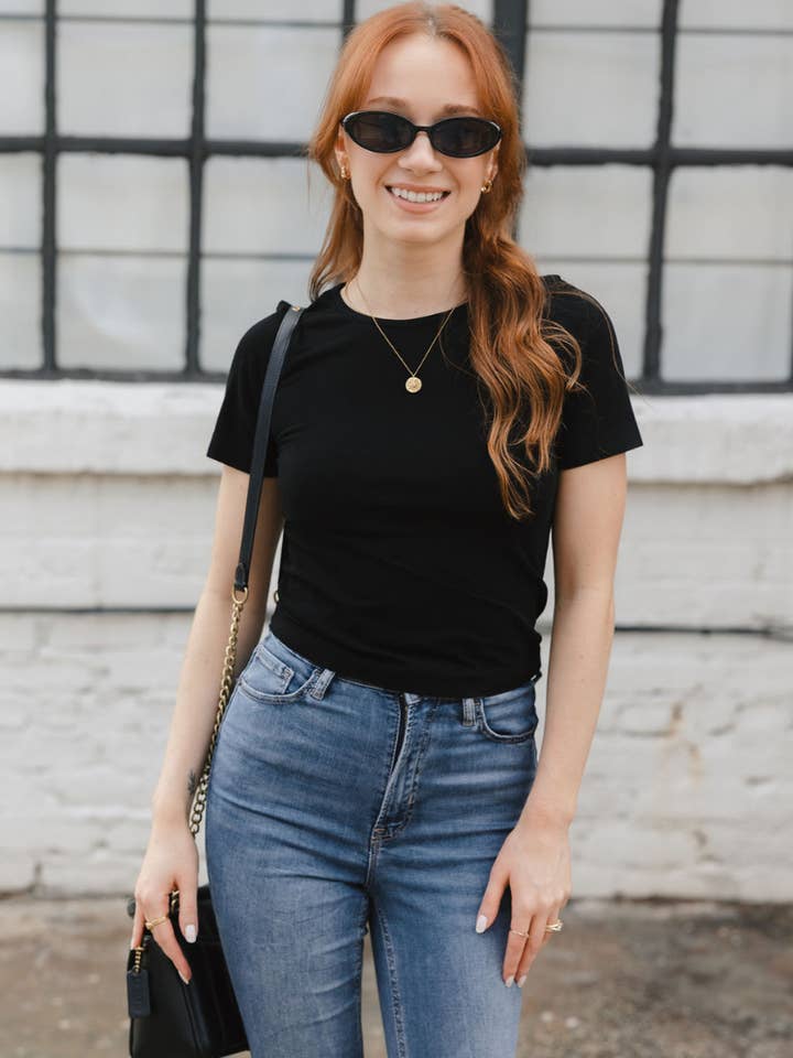 ELIETIAN – wholesale Knit top – Women's – Short Sleeve Waist Length Top44