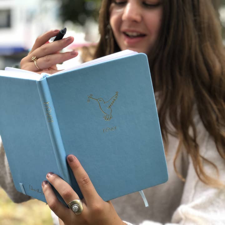 Cher the Fire - Wholesale Journal/Diary - Journal, Wisdom Keeper, Gold Foil, Hummingbird - pocket - A53