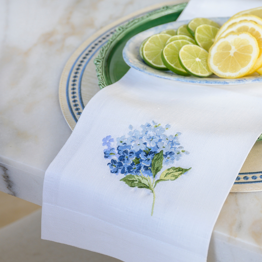 Arte Italica & Crown Linen Designs - Wholesale Tea Towel - Hydrangea Towel3