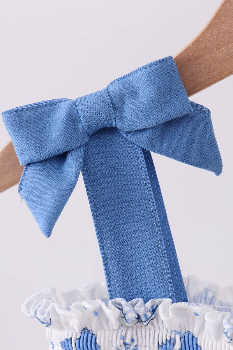 Aspen Rain Boutique - Wholesale Mommy & Me Sets - Blue whale smocked ruffle mom&me dress2