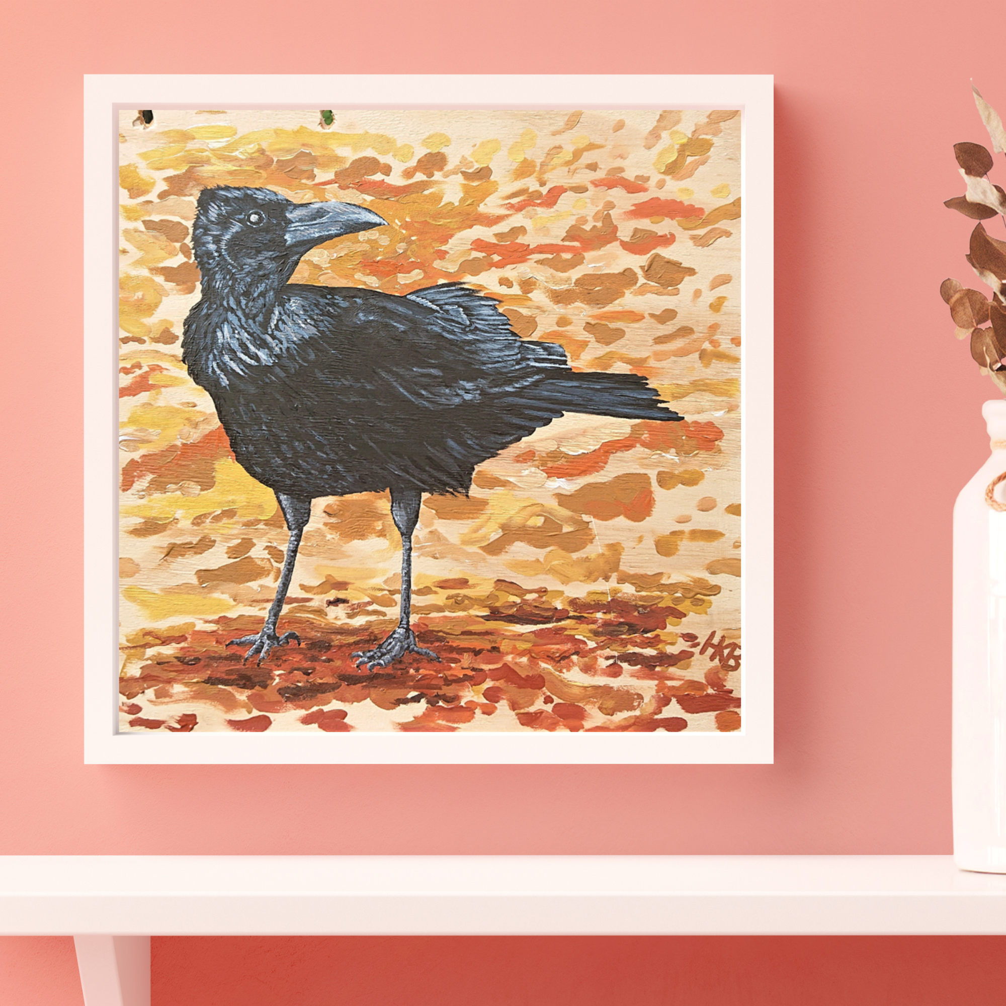 Hannah Kate Makes - Wholesale Art Print - Brandon Crow Art Print - Square - Autumn & Halloween7