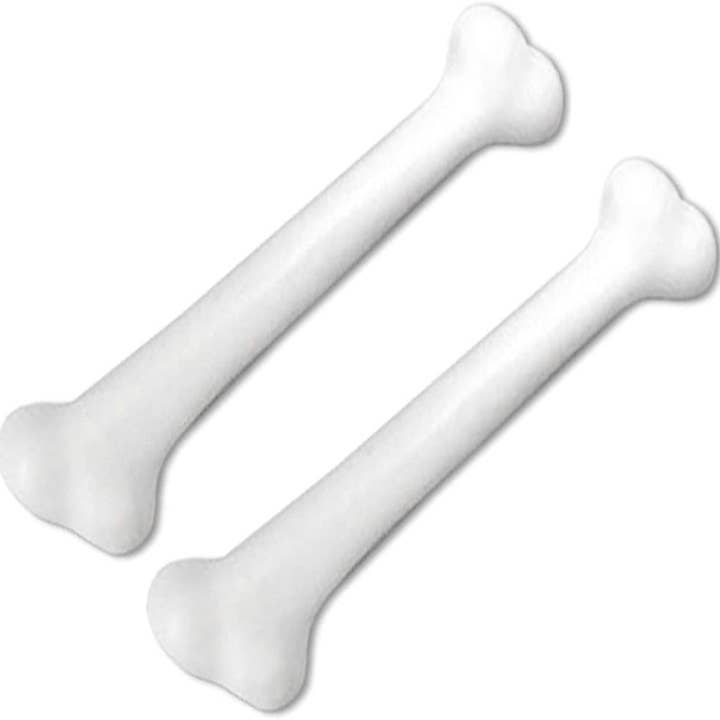 The Mardi Gras Krewe Jumbo Plastic Human Bone | Halloween Props Fake Bones for Cavewoman and Caveman Accessories for wholesale by The Mardi Gras Krewe