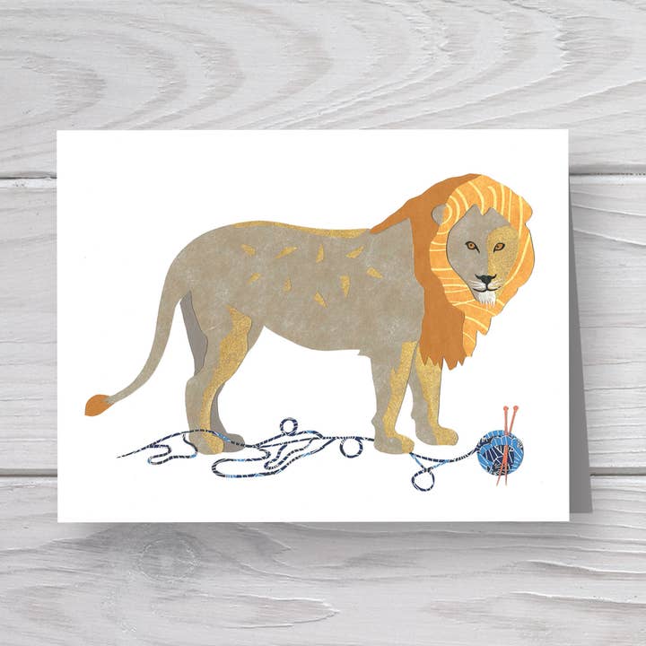 Lion Card for wholesale by Whimsy Spot
