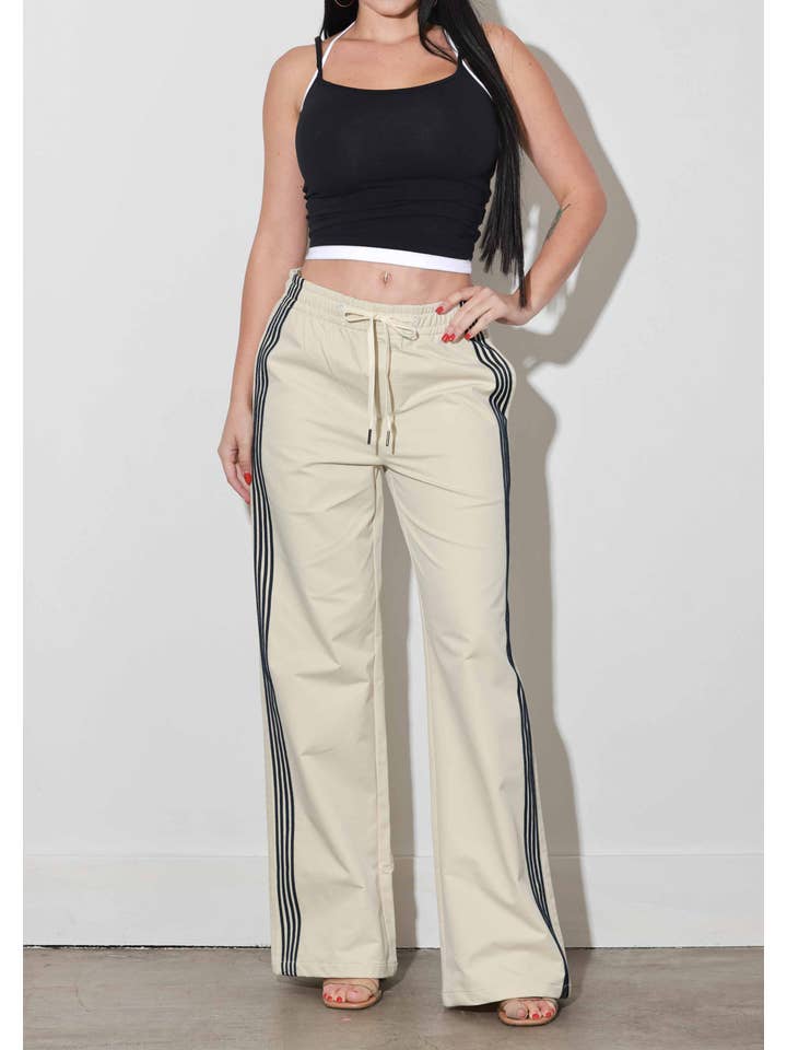 CREAM Wide Leg Track Pants for wholesale on Faire3