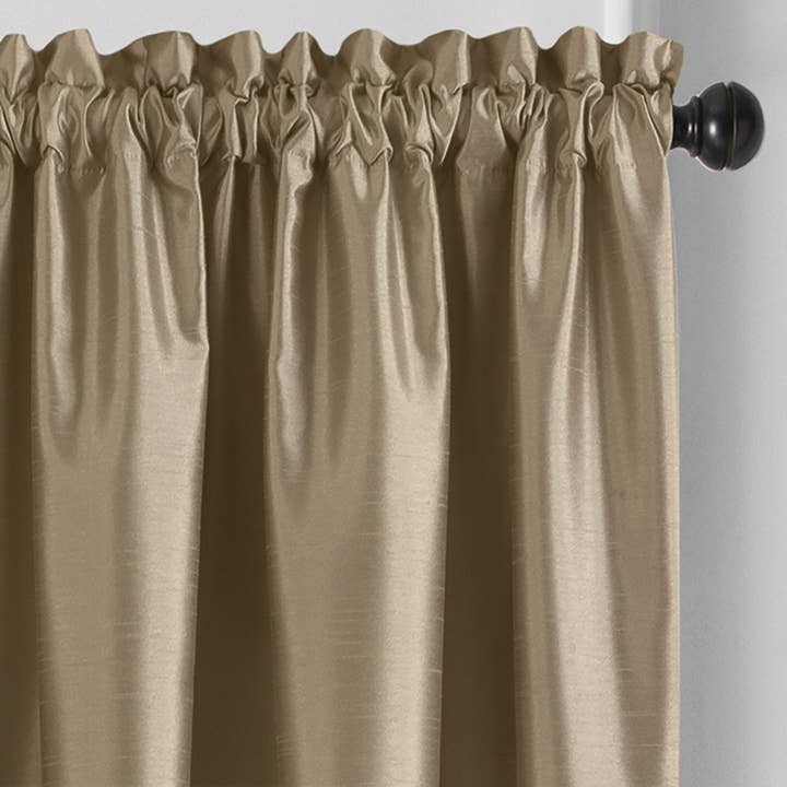 Threadmade Home - Wholesale Curtain - Colette Faux Silk Blackout Window Curtain & Scallop Valance7