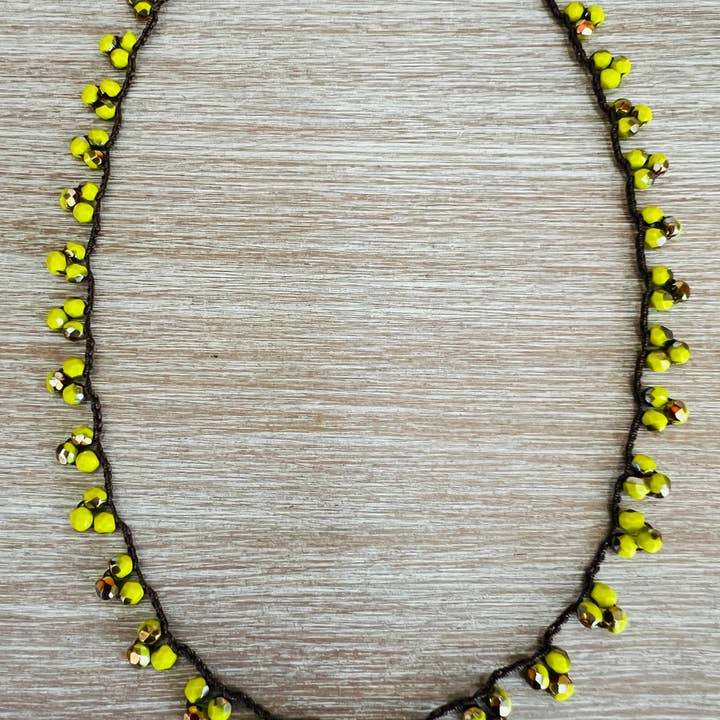 Citrongult grönt dropphalsband för sommarstranddagar för wholesale av Twist Style