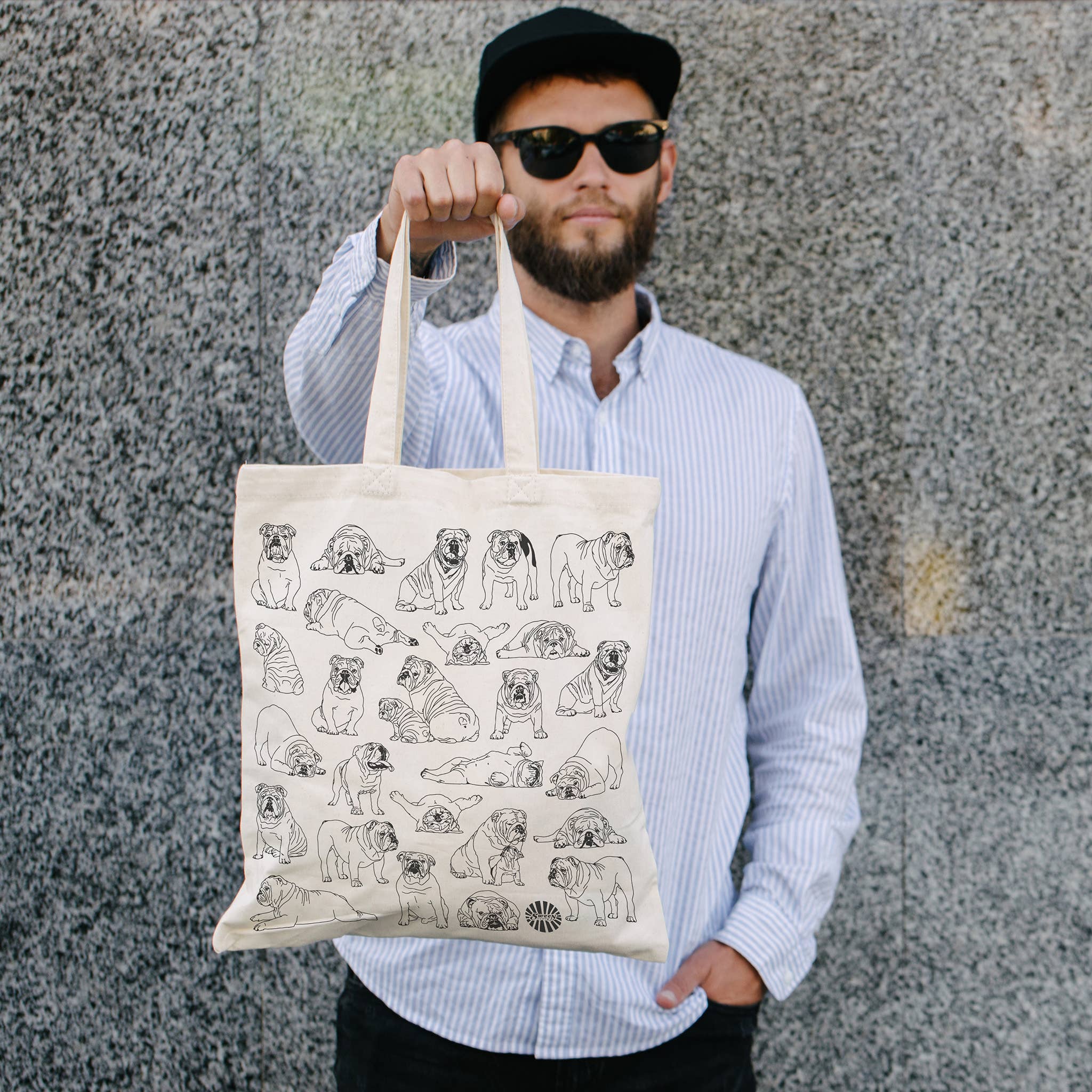 Sween Shop - Wholesale Tote Bag - Unisex - Bulldog Canvas Tote Bag Pet Dog Lover, Dog Dad, Dog Mom Gift3