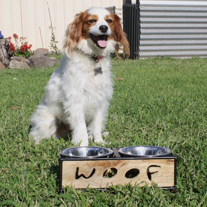 Loving Pets Australia – wholesale Pet bowl – Cat/dog – Wooden Woof Cut Dog Diner