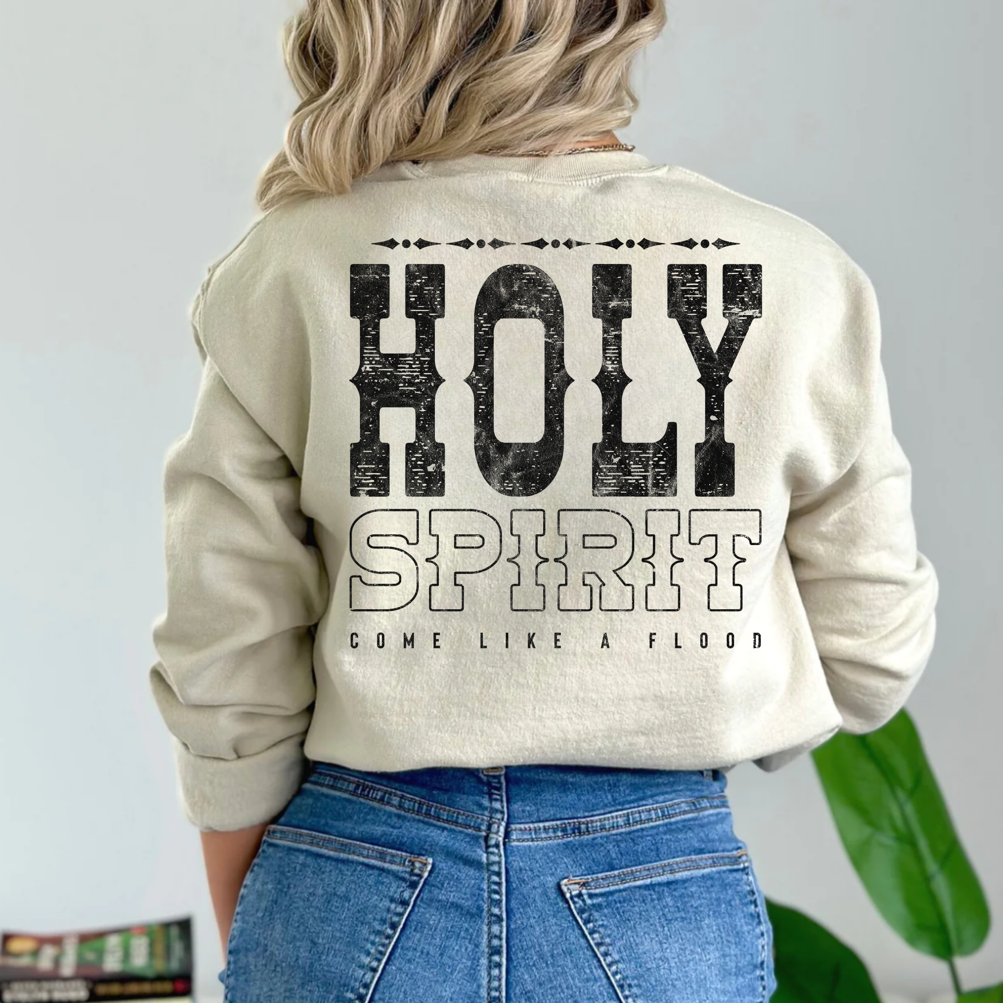 TEELUX - Vendita all'ingrosso Decalcomania a sublimazione - (maglietta non inclusa) HOLY SPIRIT in nero - Stampa serigrafica transfer1