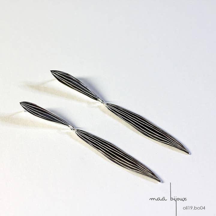 Orecchini da sera in argento sterling 925 riciclato per la vendita all'ingrosso da parte di Maä bijoux