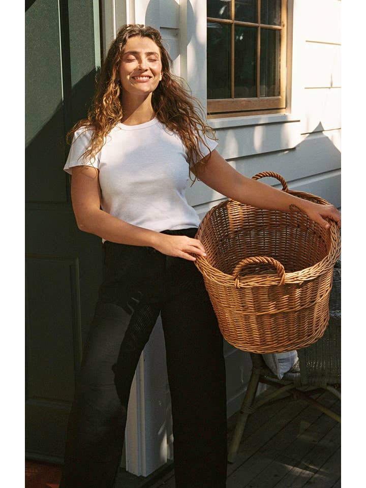 Weiss Vintage-Slub-T-Shirt für den Großhandel auf Faire